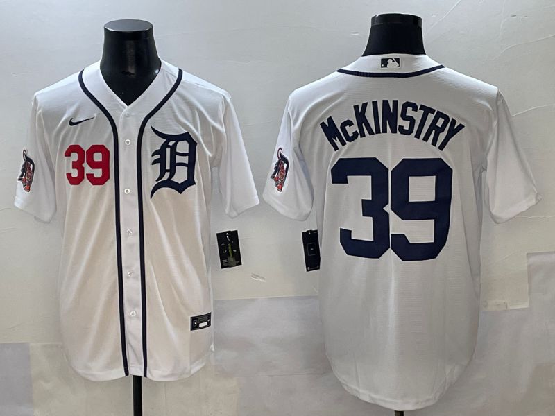 Men 2025 Detroit Tigers 39 Mckinstry White Game Nike MLB Jersey style 3